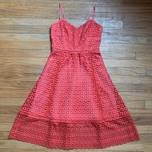 NWOT J Crew | coral eyelet dress
